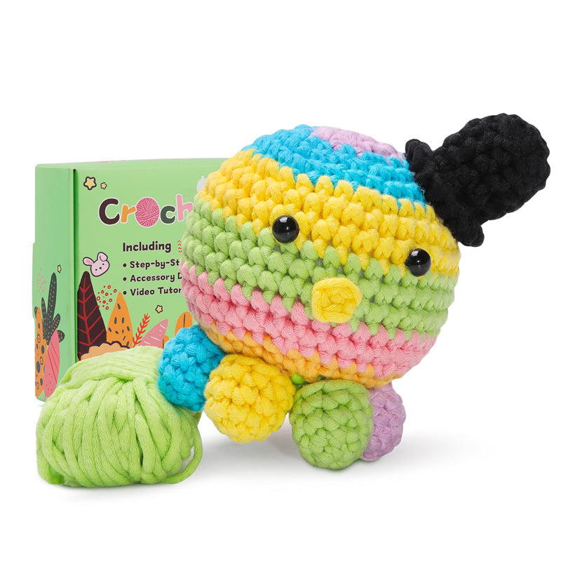 YWQZBHEMO crochet kit for beginner/experts, diy this 3 colored octopus all  in one crochet set